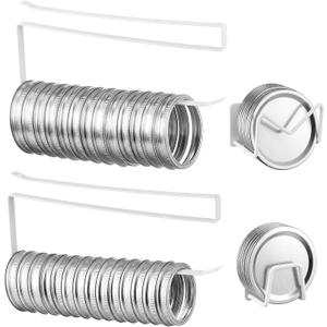 Dreyoo Mason Jar Lid Organizer, Canning Jar Lids Holder & Canning Rings Holder, Suitable for Regular and Wide Mouth Space Saving Tumbler Organizer for Easy Cleaning and Drainage(White,4 Pack)