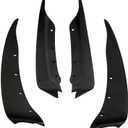 ECOTRIC Mud Flap Splash Guards Compatible with 2005-2013 Chevy Chevrolet Corvette C6 Replacement for 19170234 Complete Set Black Molded Mudguards Front Rear Kit Driver & Passenger Side 4 Pcs