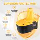 2 Pack DC9091 4800mAh Ni-Mh Replacement for Dewalt 14.4V Battery High Capacity Replacement Battery Compatible with Dewalt DC9091 DW9094 DW9091 DC9094 DE9091 DE9092 DE9038 and 14.4V Legacy Tools