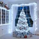 JMEXSUSS 33ft 100 LED White Christmas Lights, 8 Modes Connectable Clear Wire Twinkle Fairy String Lights Indoor, Plug-in Christmas String Lights Outdoor Waterproof for Christmas Wedding Party Tree