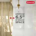 Rubbermaid Curved Shower Curtain Rod, No Drill, 50-72 Inches Adjustable Tension Shower Rod for Bathroom, Non-Slip, No Rust, Gold