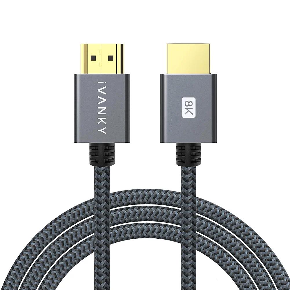 IVANKY 8K HDMI Cable 10 ft, 48Gbps HDMI 2.1 Cable, [8K/60Hz 4K/120Hz, HDR, HDCP 2.3, 3D, eARC], High Speed Braided 8K HDMI Cord Compatible with PS5, PS4, UHD TV and PC