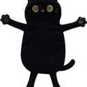 Microwave Heating Pad for Pain Relief, 17" x 9" Microwavable Heating Pads for Cramps, Back Pain, Neck Shoulder, Muscles, Knee, Joints, Natural Heat Pack Moist Heat, Black Cat