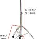 Hi-hat Stand with Drum Sticks Holder, Double Braced 3-Leg Adjustable Hi-Hat Cymbal Stand with Smooth Pedal Lightweight (4.5lb)