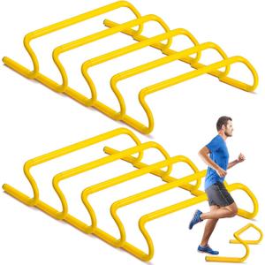 Wettarn 10 Pcs Speed Agility Training Hurdles Detachable Durable Hurdle Agility Plyometric and All Purpose Speed Training Equipment for Athletes Soccer Basketball (6 Inch, Yellow) Wettarn 10 Pcs Speed Agility Training Hurdles Detachable Durable Hurdle Agility Plyometric and All Purpose Speed Training Equipment for Athletes Soccer Basketball (6 Inch, Yellow)