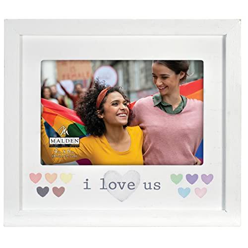 Malden International Designs 4x6 I love us LGBTQ+ White Picture Frame