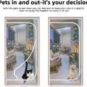 Upgraded Pet Screen Door Opening Fits Doors Up to 36"x84",Heavy Duty Cat Proof Mesh Screen Door with Zipper Closure,Prevent Cats Running Out from Home,Bedroom,Living Room,Kitchen,(White)