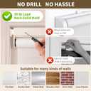 HESTIA No Drill Cordless Blackout Roller Shades, Easy-Install Tension Window Blinds with Linen-Texture Fabric, Heat Insulated Waterproof Indoor Blind for Bedroom/Living Room/Home, Linen, 31"W x 54"H