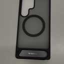 TORRAS Strong Magnetic & Seamless Stand for Samsung Galaxy S25 Ultra Case, Fit for MagSafe, Mil-Grade Drop Protection, Kickstand for Samsung Galaxy S25 Ultra Case, Translucent Back/Black Edge