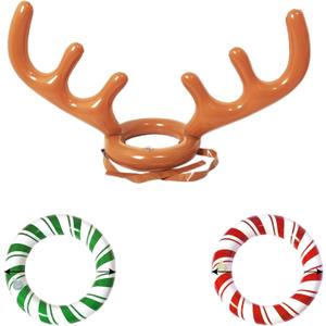 Party Decorations- Reindeer Antler Ornaments for Birthday Party Christmas 4pcs-Brown