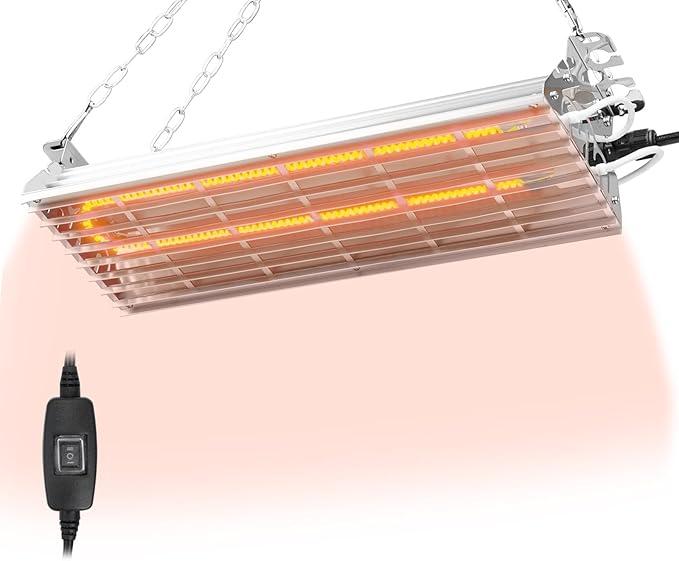 Energy Saving 600W Coop Heater with 2Mode Switch, Adjustable Winter Warmth for 15 Sq Ft Chicken Coops, Safe & Thermostat Controlled Alternative