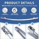 WR12X37485 Aluminum Refrigerator Freezer Door Handle Fit for GE Bottom Freezer Drawer Type Household Refrigerator 4975820 AP7018698 EAP16554855 PS16554855 AGE264445 PD00074459