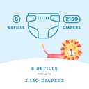 Amazon Brand - Mama Bear Blossoms Scented Diaper Pail Refills for Diaper Genie Pails with Odor Elimination, (1 Packs of 270 Count)