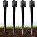 4 Pcs 36 Inch 4"x4" Fence Post Anchor Ground Spike (Fit 3.5"x3.5")