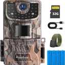 usogood Trail Camera 36MP 2K, Game Camera with Night Vision,32GB Card&Batteries,IP66 Waterproof Trail Cam with 2.0” HD Screen, Hunting Camera for Backyard/Wildlife Monitoring