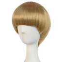 JoneTing Short Blonde Bob wig Bowl Cut Wigs 60s 70s Men Wigs Short Funny Hair for Women+Hair Cap Blonde Mushroom Wig for Man Blond Bob Hair With Bang for Halloween Party Outfit Cosplay Costume