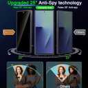 IMBZBK [Auto-Dust Removal] 2 Pack Privacy Screen Protector for Samsung Galaxy Z Fold 7, 2 Inside Anti-Spy Film + 2 Front Tempered Glass + 2 Camera Lens Protector Accessories with Installation Frame