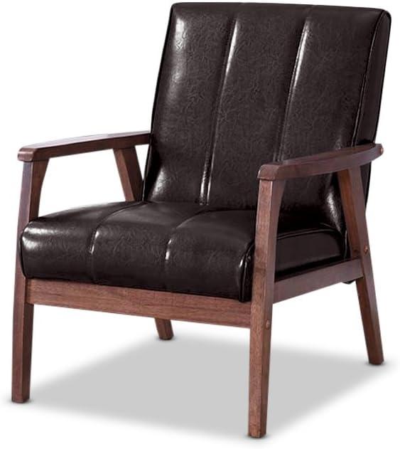 Baxton Studio BBT8011A2-Brown Living-Room-Chairs, Medium, Leather, Dark Brown Baxton Studio BBT8011A2-Brown Living-Room-Chairs, Medium, Leather, Dark Brown