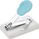 Peta Table Nail Clipper PNC-3 - Mounted and Non-Slip - Plastic Base with Rubber Feet - for Anyone with Poor Hand Control, Weak Hand Strength and Tremors