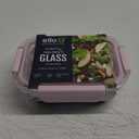 Ello Duraglass Meal Prep Container, 1.75 cup- Glass Food Storage Container with Silicone Sleeve and Airtight BPA-Free Plastic Lid, Dishwasher, Microwave, and Freezer Safe, Cashmere Pink