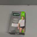 Depend Washable Adult Incontinence Underwear for Men, Reusable, Light Absorbency, Large, Black, 1 Count