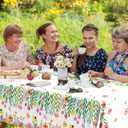 Wildflower Baby Shower Tablecloth Decorations 3Pcs Spring Floral Tablecloth Disposable Wildflower Table Cover for Summer Spring Wedding Flower Birthday Baby Shower Tea Party Decorations