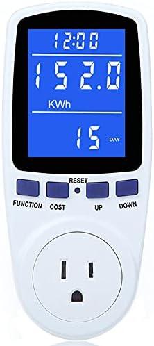 Upgraded Watt Power Meter Plug Home Electrical Usage Monitor Consumption, Energy Voltage Amps Kill Tester with Backlight, Overload Protection, 7 Modes Display