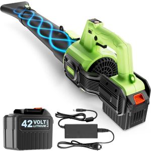 Cordless Leaf Blower, 710CFM & 200MPH, 6-Speed Turbo Blower with 42V 6.0Ah Battery  Lightweight Electric Blower for Yard, Lawn, Dust & Snow Cleaning
