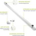 Ideal Security Sliding Door Security Bar with Childproof Lock, Adjustable, for Patio Doors and Sliding Glass Doors (25.75-47.5 Inches)