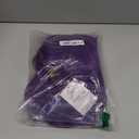 Fer-n Cosplay Wig 29'' Long Straight Anime Purple Wig with Bangs Dark Purple Synthetic Hair for Women Halloween Costume Party