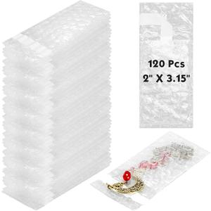 PerKoop 120 Pcs 2 x 3.15 Inch Bubble Cushion Wrap Bags Bulk, Double Wall Bubble Cushion Wrap Pouches, Clear Protective Bags Thickening Shockproof for Shipping Packing Storage Moving