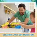 Pickmesh 3 Pcs Multi Functional Scrub Sponge Scrubber Cute Temperature Sensitive Cleaning Sponges Non Scratch for Washing Dishes Bathroom Kitchen(Summer Sponge)