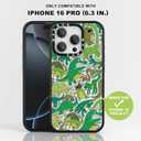 for iPhone 16 Pro Case TPU+PC Premium Painted Anti-Drop Phone Case Superior Shock Absorption Military-Grade Drop Protection Cute Cartoon Dinosaur Design Phone Case