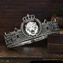 King Crown and Birthday Sash, King Crown for Men,Gold Men's Tiara Prince Diadem,Royal Medieval Cosplay Birthday Prom Halloween Hair Accessories