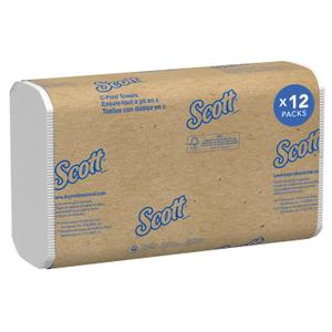 Scott Professional Essential C-Fold Folded Paper Towels, Bulk (01510), Fast-Drying Absorbency Pockets, 13.15"x10.125" Towel, White (200 Sheets/Pack, 12 Packs/Case, 2,400 Sheet Total)