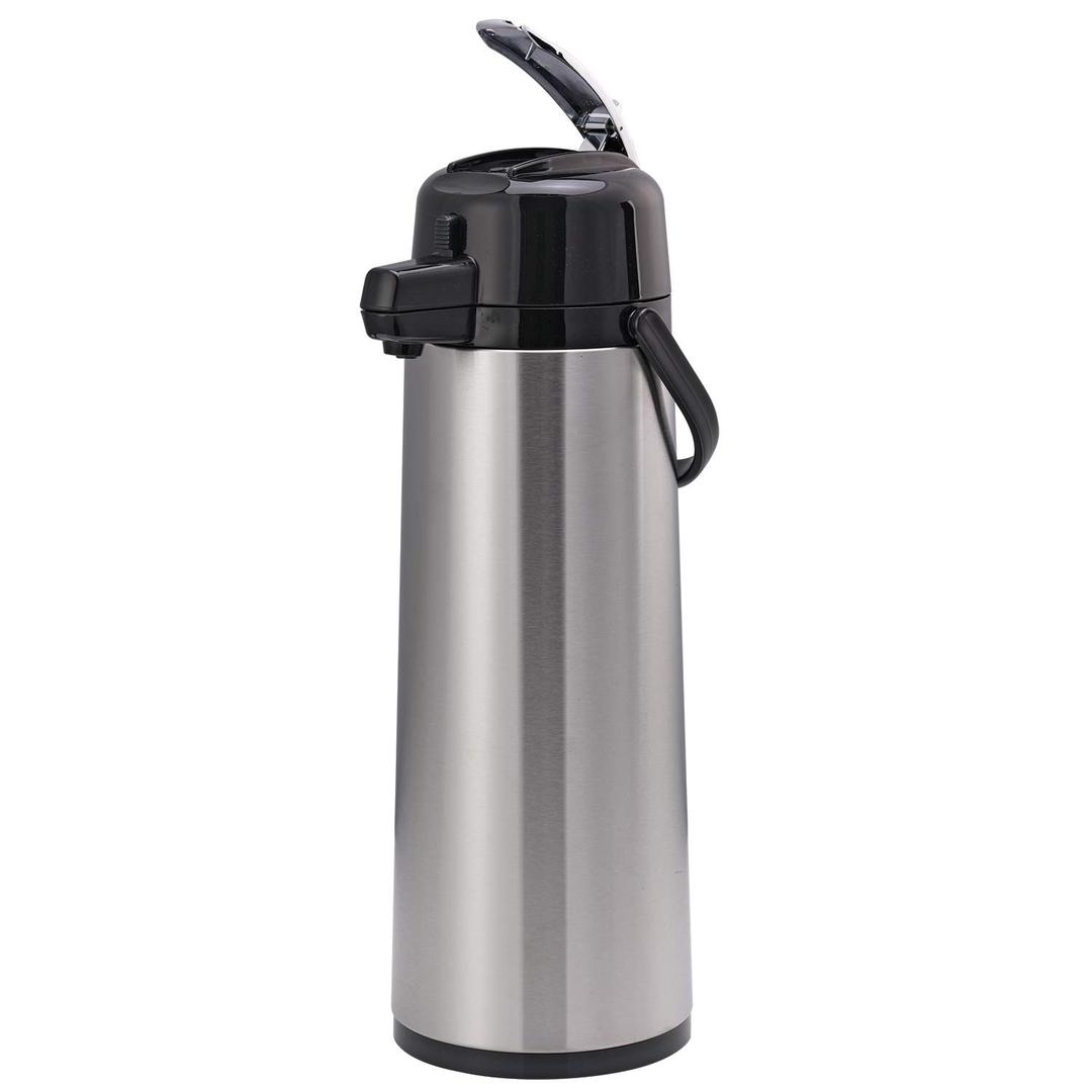 Service Ideas ECAL30S Eco-Air Airpot with Lever Lid, Insulated Beverage Dispenser, Thermal Coffee Carafe 3.0 L, Glass Lined 