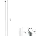 2 Pack Fiberglass Blind Wand Replacement Parts - Stick Accessory with Hook and Handle for Vertical Blinds（36inch）