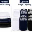 6 Pcs Handy Laundry Collapsible Mesh Foldable Hampe (Black/White/Blue), 24x14