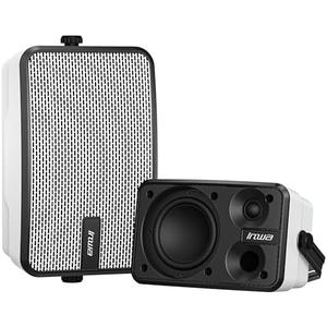 Inwa Outdoor Bluetooth Speakers, IPX5 Waterproof 400W Wall Mount Speaker, Powerful Indoor/Outdoor Sound System, Wireless Sync Up to 100 Speakers, Suitable for Patio/Porch/Gazebo/Garage(MZ-621, Pair)