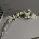 White Cherry Blossom Branches Long Stem Artificial Flowers for Tall Vase Silk Flower Bulk Plum Blossom Flowers for Indoor Home Decor Bedroom Wedding Floral Arrangement Table Centerpieces Party