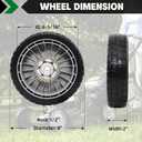 CheeMuii HRR216 Lawn Mower Drive Wheels Kit 2 Pcs Rear Wheels 42710-VE2-M02ZE Replace for Honda HRR216 HRS216 HRT216 Walk-behind Lawn Mower