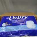 LivDry Adult S Incontinence Underwear, Overnight Comfort Absorbency, Leak Protection, Small, 72-Pack