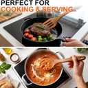 5 Pcs Best Wooden Spoons for Cooking Kitchen Utensils Set Acacia Wood Cooking Spatula Turner Non Toxic Utensil Slotted Serving Spoon Flat Spatulas Set Wooden Utensis Mixing Cooking Spoon Kitchen Tools