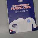 JOLLY CHEF 10 OZ Clear Disposable Plastic Cups, 100 Pack Heavy Duty Clear Plastic Cups Tumblers for Wedding, Thanksgiving, Halloween Christmas Party