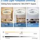 Ceiling Fans with Lights and Remote, 20" Modern Low Profile Ceiling Fan with Light, Stepless Color Temperature Change and 6 Speeds, Flush Mount Ceiling Fans for Bedroom, Kids Room.（White）