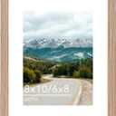 8x10 Picture Frame with 6x8 Mat Rustic Brown, Display 6x8 with Mat or 8x10 Without Mat, Wood 8 by 10 Photo Frame, 8 x 10 Frame for Wall Hanging and Tabletop Display, Rustic Brown