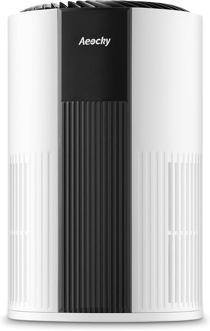 2nd Gen Turbo-Jet Design Air Purifiers for Bedroom up to 1096 Sq Ft, AEOCKY Proprietary YearChange Filter Tech, with Multi Effect Filter, Washable Pre-Filter, for Home, Dorm, Office, Pet (White)