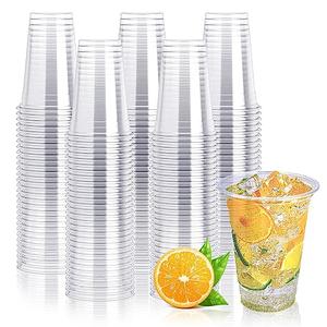 Lilymicky 300 Pack 10 oz Clear Plastic Cups, PET Disposable Drinking Cups Perfect for Birthday Parties, Ceremonies, Events