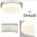 Flush Mount Ceiling Light, 13inch Close to Ceiling Light Fixtures 24W 2200LM Dimmable 2700K/3000K/4000K/5000K/6000K LED Ceiling Lamp for Kitchen Bedroom Hallway, Brushed Nickel, AD-22008-L-SN