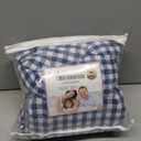 Best Season Cotton Twin Checkered Sheet Set 3 Piece Cotton Sheets Gingham Bed Sheets, Soft, Smooth, Durable, Easy Care, 16" Deep Pocket Checkered Blue Twin Sheets - 1 Flat, 1 Fitted, 2 Pillowcases